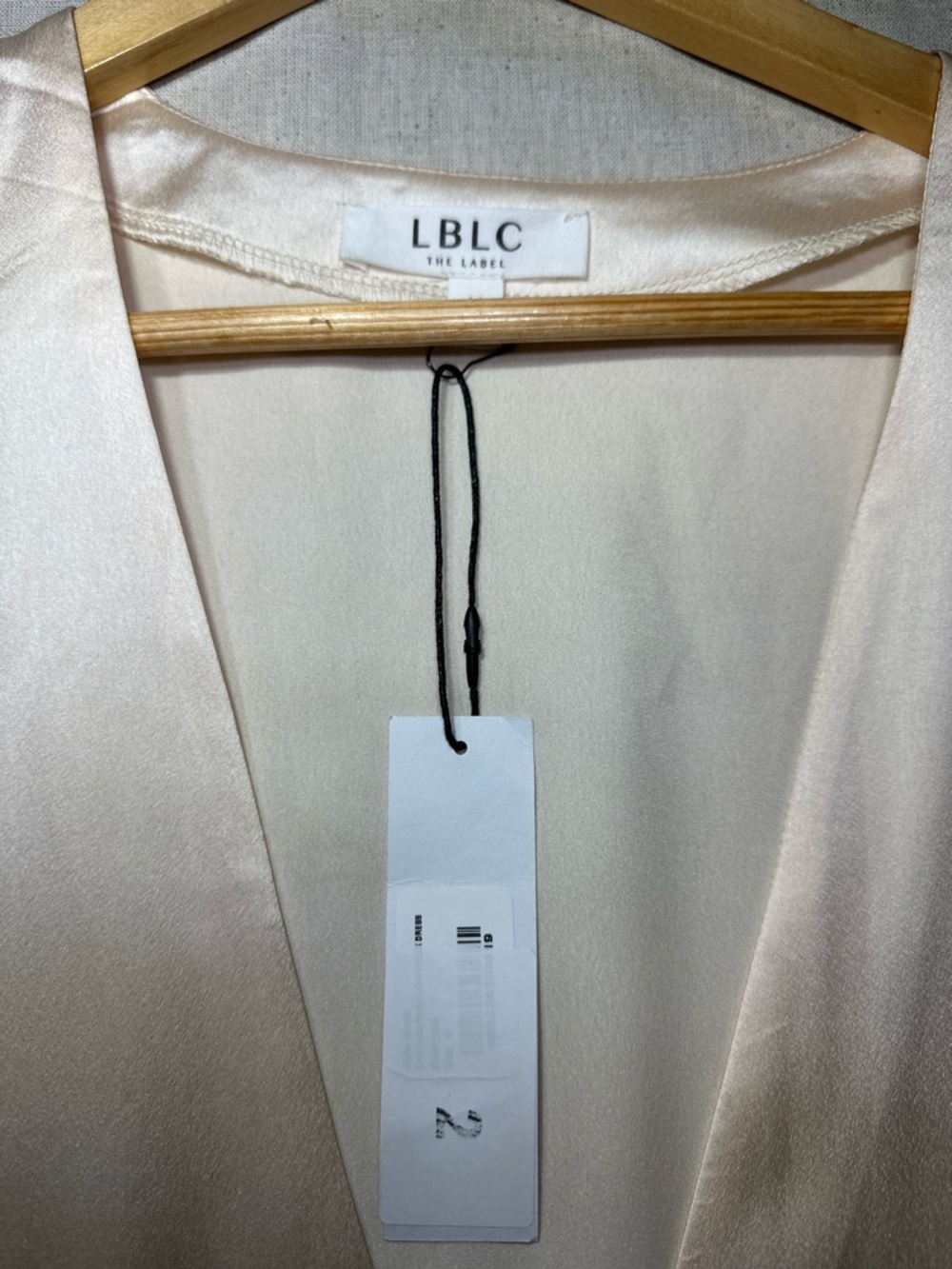 LBLC THE LABEL by Revolve Ivory Satin long Slip Dress Women’s Medium #chic - Picture 7 of 7